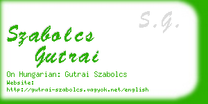 szabolcs gutrai business card
